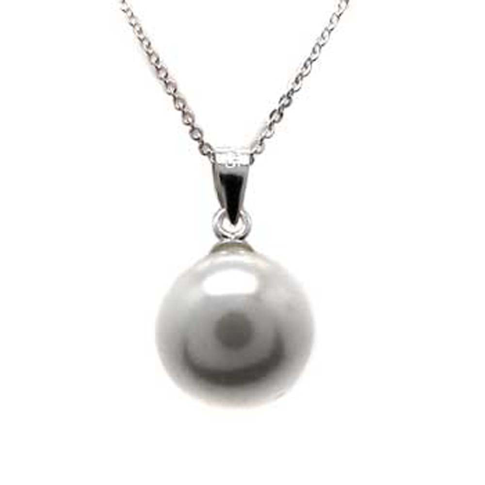Sterling Silver Stylish White Mother Pearl Pendant with Pendant Dimensions of 15MMx19.05MM