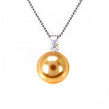 Sterling Silver Stylish Golden Yellow Mother Pearl Pendant with Pendant Dimensions of 15MMx19.05MM