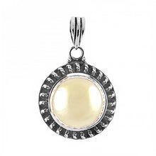 Load image into Gallery viewer, Sterling Silver Fancy Mother Pearl Pendant with Pendant Diameter of 25.4MMx38.1MM