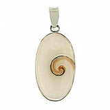 Sterling Silver Fashionable Shell Pendant with Pendant Dimensions of 18Mx41.28MM