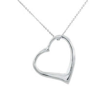 Load image into Gallery viewer, Sterling Silver Fancy Open Floating Heart PendantAnd Pendant Dimensions of 30MMx34.9MM