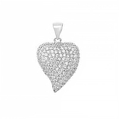 Sterling Silver Stylish Star Pendant with Clear Cz and Fresh Water PearlAnd Pendant Dimensions of 8MMx19.05MM