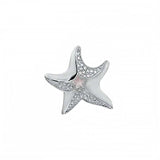 Sterling Silver Fancy Starfish Pendant with Natural Rose QuartzAnd Pendant Dimensions of 28MMx31.75MM