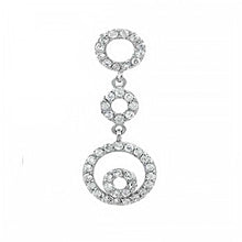 Load image into Gallery viewer, Sterling Silver Fancy Fashion Pendant with White CzAnd Pendant Dimensions of 12.7MMx31.75MM