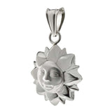 Sterling Silver Italian Hollow Both Side Sun Pendant with Pendant Dimensions of 20MMx31.75MM