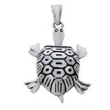 Sterling Silver Stylish Turtle Pendant with Pendant Dimensions of 20MMx31.75MM