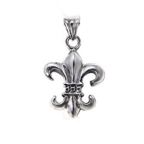 Sterling Silver Modish High Polished Fleur De Liz Pendant with Pendant Dimensions of 20MMx31.8MM