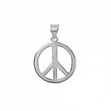 Sterlings Silver Stylish High Polish Peace Sign Pendant with Pendant Dimensions of 25MMx44.55MM