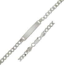 Load image into Gallery viewer, Sterling Silver Flat Curb 120-5MM ID Bracelet