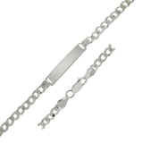 Sterling Silver Flat Curb 120-5MM ID Bracelet
