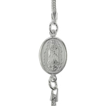 Load image into Gallery viewer, Sterling Silver Lady of Guadalupe W Franco Chain Bracelet