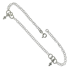 Load image into Gallery viewer, Sterling Silver Italian D/C Circle W Dangle Bead Anklet