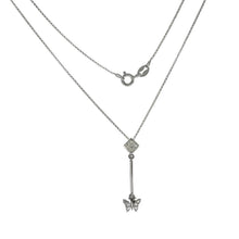 Load image into Gallery viewer, Sterling Silver Round Rolo W Butterfly Rhodium Chain