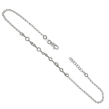 Load image into Gallery viewer, Sterling Silver Italian Fancy Rolo Chain Anklet