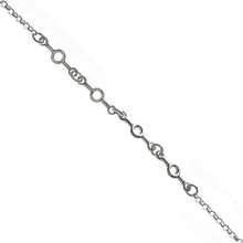 Load image into Gallery viewer, Sterling Silver Italian Fancy Rolo Chain Anklet