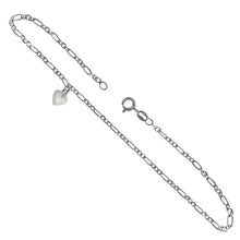 Load image into Gallery viewer, Sterling Italian Silver Dangle Heart Anklet