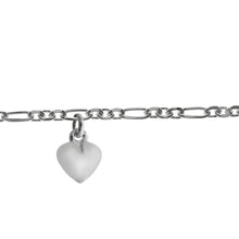 Load image into Gallery viewer, Sterling Italian Silver Dangle Heart Anklet