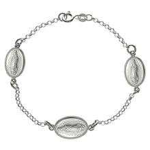 Load image into Gallery viewer, Italian Sterling Silver Lady of Guadalupe Bracelet