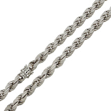 Load image into Gallery viewer, Sterling Silver Rhodium Plated CZ Encrusted Rope Chains