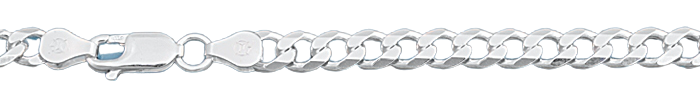 Sterling Silver Italian Solid Curb Link Chain 150 - 6mm Luxurious Nickel Free Necklace with Lobster Claw Clasp Closure