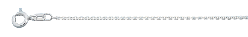 Italian Sterling Silver Cable Chain 120- 1.4 mm with Spring Ring Clasp Closure