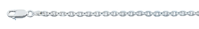 Sterling Silver Shinny Diamond Cut Anchor Chain