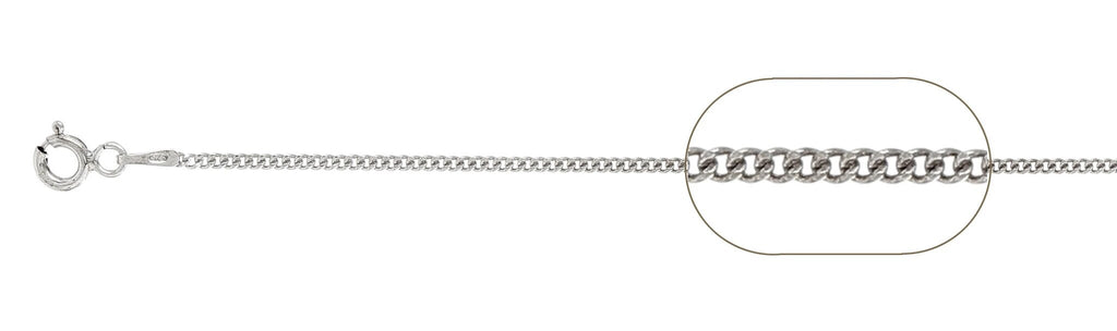Sterling Silver Super Flat High Polished Curb 4.5mm-120 Chain with Lobster Clasp Closure