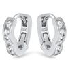Load image into Gallery viewer, Sterling Silver  Heart shaped Huggie Earrings