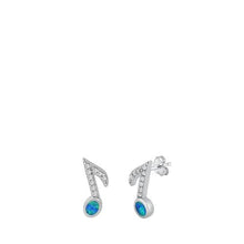 Load image into Gallery viewer, Sterling Silver Stud Musical Note Earrings