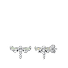 Load image into Gallery viewer, Sterling Silver Stud Dragonfly Earrings