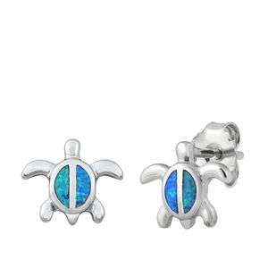 Sterling Silver Stud Turtle Earrings