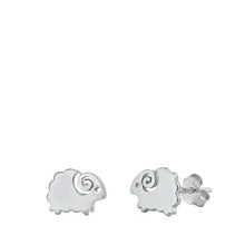 Load image into Gallery viewer, Sterling Silver Stud Sheep Earrings