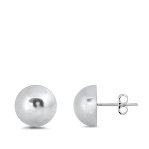 Sterling Silver High Polish Half Ball Stud Earrings