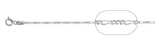 Load image into Gallery viewer, Italian Sterling Silver Figaro Chain 035-1 mm with Spring Clasp Closure
