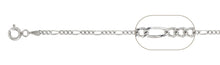 Load image into Gallery viewer, Italian Sterling Silver Figaro Chain 060-2.3 MM with Lobster Clasp Closure