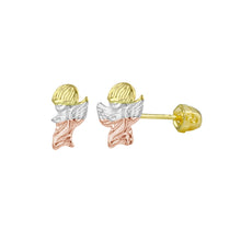 Load image into Gallery viewer, 14K Tricolor Gold Bird Earrings