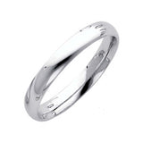 14K White Gold 3MM Classic Comfort Fit Wedding Band