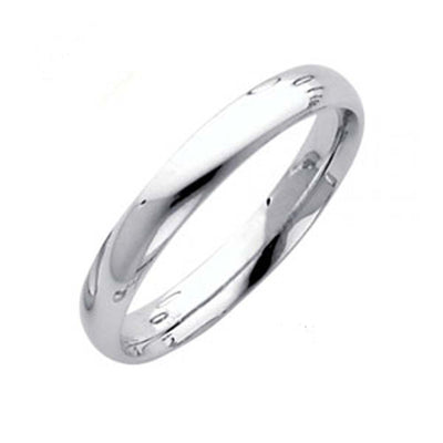 14K White Gold 5MM Classic Comfort Fit Wedding Band
