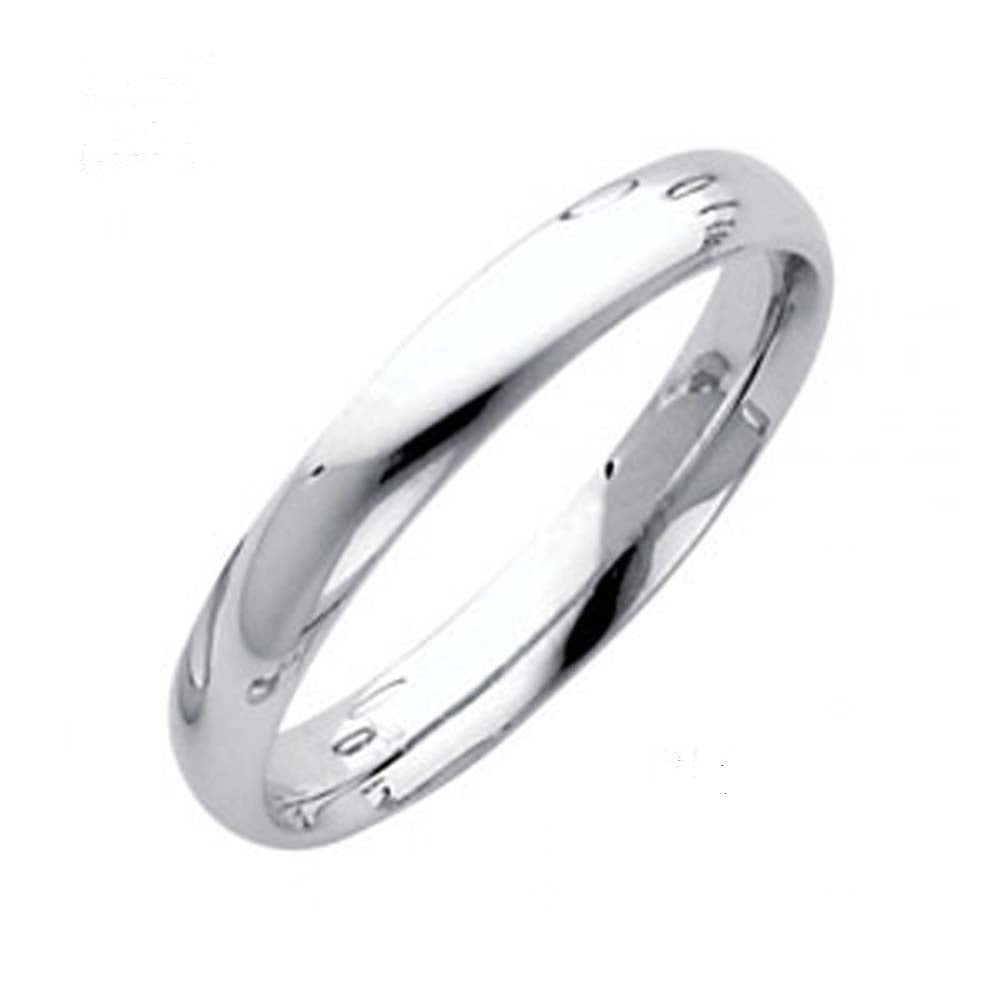 14K White Gold 6MM Classic Comfort Fit Wedding Band