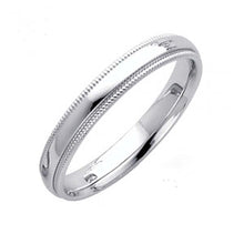 Load image into Gallery viewer, 14K White Gold 5MM Classic Comfort Fit Wedding Band with Milgrain Edging
