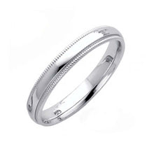 Load image into Gallery viewer, 14K White Gold 6MM Classic Comfort Fit Wedding Band with Milgrain Edging