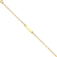 Load image into Gallery viewer, 14K 040 VAL Tricolor STAR DC SM BABY ID Bracelet