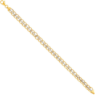 14K Twotone Light Fancy Bracelet