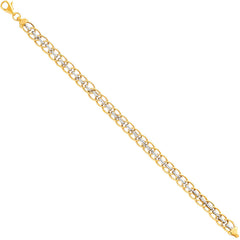14K Twotone Light Fancy Bracelet