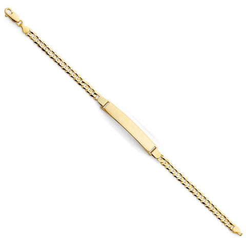 14K Yellow Gold Cuban ID Bracelet