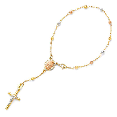 14K Two Tone Rosario Bracelet