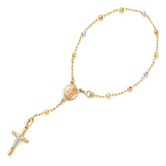 14K Two Tone Rosario Bracelet