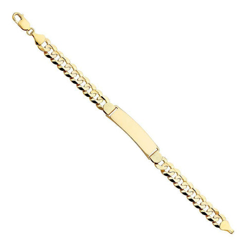 14K Yellow Gold Cuban ID Bracelet