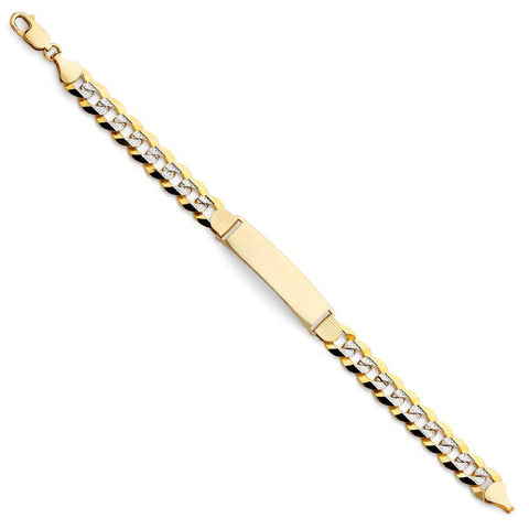 14K Yellow Gold Cuban WP ID Bracelet