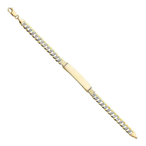 14K Yellow Gold Cuban WP ID Bracelet